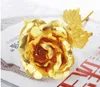 Экологичный День рождения Свадьбы GIF, 24k Руководство Golden Rose Любитель цветы Золото Погруженного Роза, Искусственный цветок золото окрашены украшения