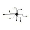 Creative Personality Iron Living Room Ceiling Lamp Retro Bedroom Spider Ceiling Light Modern Simple Nordic American Corridor Ceiling Lights