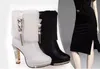 Fashion Winter High Heel Snow Boots Women039S chunky Heel Rhinestone Platform Faux Top Top Onkle Boots287x5148233