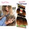 Capelli umani 8bundles Colore Brownbug 250Gram Wave profonda Extensioning Brasile Extensionmonmonson -Mongolian Curly Braiding Hair per Euusuk WO3335599