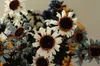 Artificial Vivid Silk Planting Sunflowers bouquets with 5heads Dia 8cm for Home Garden Party Wedding Floral Flowers Decorations Wholesale