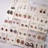 10Pairs / Lot Mélanger Style Style Couleurs Mode Goujons Boucles d'oreilles pour cadeau Craft Bijoux Boucle d'oreille EA029 *