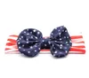 American Flag Headband 4 juli Independence Day geknoopte hoofdband met Gair Bow American Flag Hair -accessoires