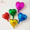 HEY FUNNY 10 pcs/lot 10inch 25cm foil balloon 9 colors love red Heart foil inflatable balloons wedding love new year decor