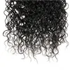 Peruvian brésilien indien malaisien vierge coiffée coiffée 34 paquets avec fermeture du pack de cheveux humains fermeture Curly Curly WE8004759