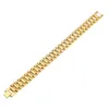 Men Stainless Steel Hip hop Style Bracelet 24k Gold Silver Watch Band Bracelet Link Fashion Punk Jewelry 15mm 21mm