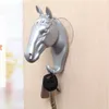 Animal Horse Head Animal Ornaments Statues Sculptures Decorative Wall Hook Coat Hat Key Hanging Rack For Home Decor Resin Crafts