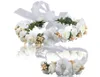 Barn blommor krona brud garland butik säljer smycken bär blomma huvudbonad armband fotografi hårtillbehör havstrand kransar t1807