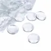 Componentes de joyería de cabujón de vidrio, cuentas redondas transparentes de vidrio abovedado, cuentas traseras planas, hallazgos hechos a mano DIY, 14mm, 18mm, 25mm