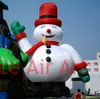 Riesiger Germmy, 6 Meter hoch, schönes und cooles, rauchendes, luftgeblasenes Weihnachts-Schneemann-Schneemann-Modell für Weihnachtswerbung