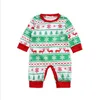 Noël bébé vêtements père noël barboteuses wapiti noël manches longues Onesies coton dessin animé dors flocon de neige combinaisons bébé rayé pyjamas K8