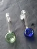 Papered Glass Bongs Tillbehör, Vattenrör Glas Bongs Hooakahs Två funktioner för oljeplattor glas bongs