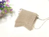 20 zestawów / partia 15 Flagi Dovetail Jute Burlap Flagi Urodziny Pościel Pennant Flag Banner Wedding Home Decor Event Dostarcza Burlap