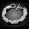 Wholesale - Retail lowest price Christmas gift, free shipping, new 925 silver fashion Bracelety B019