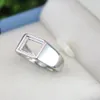 925 Sterling Silver Fashion Bague De Mariage 9x11mm Princesse Cabochon Semi Mount Hommes Fine Bague En Argent Réglage Jewelry257F