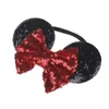 Bébé Bandeaux Sequin Souris Oreille Bandeau Grand Arc Enfants Enfants Cheveux Accessoires Bébé Filles Nylon Bandeaux anniversaire fournitures A08