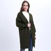 Camisolas Mulheres Longos Cardigans Outono Inverno Ponto Aberto Poncho Camisola De Tricô Cardigans V neck Oversized Cardigan Jaqueta Casaco YEE33Q21