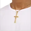 New Fashion Short Gold Plated Cross Pendant Short Black Chokers Contracted Necklaces Hip Hop Jewelry For Men/Women Gifts