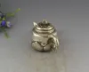 Kolekcja Chinois Folk Argent De Bon Augre Lotus Théière Flacon Statua