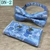 Ny design självbåge och hanky manschettknappar set silke jacquard vävda män fjäril bowtie fick fyrkantig handdukdräkt bröllop5088176