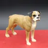 Boxer figurens gåva harts hund djurstaty handgjorda figurer dekoration för hem och trädgård cherismas gåva6432115