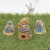 4 Designs Simulation Stone House Garden Decoratie Fairy Garden Miniaturen Mini Moss Terraria Resin Crafts Figurines voor Micro Landscape