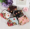 Wholesale - Vintage flower coin purse canvas key holder wallet hasp small gifts bag clutch handbag