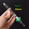 미니 NC 키트 (10 / 14 / 18mm 티타늄 네일 쿼츠 팁 포함) 미니 유리 파이프 유리 봉 흡연 파이프
