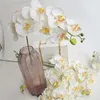Elegante künstliche Phalaenopsis-Blumen, 90 cm/35 Zoll Länge, Schmetterlings-Orchideen-Blumenstrauß für Zuhause, Ornament, Hochzeitsdekoration, 8 Farben, kostenloser Versand