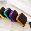 Headphone Bag Portable Mini Zipper Cover PU Leather Earphone Bag Protective USB Cable Organizer Portable Earbuds Pouch box