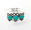 Best gift Explosive Retro Wind Turquoise Imitation Thai Silver Owl Bracelet FB269 mix order 20 pieces a lot Charm Bracelets