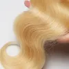 Ombre Bleach Blonde Virgin Saç Rengi 1B / 613 TOP 10A Brezilyalı Perulu Hint Malezya Avrasya Rus İnsan Saç Dokuma Paketler Vücut Dalga