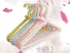 Colorful Pearl Clothes Rack Teddy Dog Clothes Hangers 20cm 40 cm Bowknot Pearl Hangers for Baby Infant /Adult Fashion Pearl Hanger