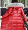 Neue frauen echtes schaffell leder natürliche fuchs pelz mit kapuze weiße ente unten mittellangen warmen parka mantel casacos 5XL