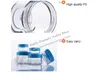 100st / mycket klar plast hudvård krämburk 15g tomma kosmetiska förpackningsbehållare med blå kepsar grossist pj12