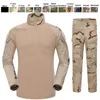 Camisa de tiro vestido de batalha uniforme tático bdu conjunto roupas de combate do exército camuflagem eua ao ar livre uniforme de caça na floresta no050071958747