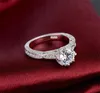 Yhamni Brand Schmuck Juwelier Original Solid 925 Sterling Silber Ring 1 CT Sona CZ Diamond Women Engagement Ringe JZ072232B