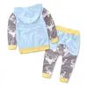 fall autumn Newborn Baby Boy Girls Clothes Cute Christmas Tops Deer Hooded + Striped Long Trousers 2pcs Outfit Kids Clothing Set