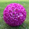 Decorações de casamento 40cm 16 polegadas artificial rosa flor de seda beijando bolas pomander rosa flores de casamento buquê pendurado bolas par3183748