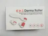 4 in 1 Microneedle Roestvrij / Titanium Legering Naalden Drs Derma Roller met 3 Hoofd (1200 + 720 + 300 Naalden) Derma Roller Kit DHL gratis