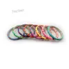 Mixed Color Bohemian Style Printed Polymer Clay Bangle For School Girls 8mm Width Whole 24pcs lot2920