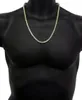 18-36inches Hip Hop Gold Black Silver 1 Row Tennis Chain Stones Iced Out Punk Necklace for Men Women323O