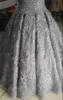 Robe de bal de luxe robe de mariée scintillante sur mesure blanc ivoire argent sur l'épaule cristaux perles dentelle appliques robe de mariée illusion dos