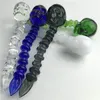 Dabber en verre de crâne incurvé de 5 pouces avec la fonction de chapeau de Carb pour des Bangers de quartz Diverses couleurs facultatives