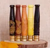 Removable cleaning solid wood rods cigarette holder trumpet carved dragon flat fishing pipe mouth single filter cigarette holder filter