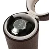 Hela Auto Silent Watch Winder Cylinder Shape Wristwatch Box med EU Plug237N