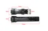 Jawoder Watchband 29x16mm سوداء سليكون رات على حزام مشبك الفولاذ المقاوم للصدأ لـ Casio GA-100 GA-300 GA-110 GA-120 G-890266Q