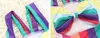 New Summer Kids Swimming Costumes Bowknot Colorful Stripe Rompers One-piece Swim Suit Girls Swimsuits Cute Childrens Swimwear Baby Swimsuit