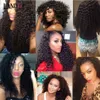 Brasilianska Curly Virgin Hair Weaves Obehandlade Peruanska Indiska Malaysiska Kambodjanska Mongoliska Djup Kinky Curly Remy Human Hair 3/4 Bundles