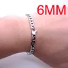 100% Stainless Steel Bracelet Men Retro Jewelry T and CO Curb Cuban Chain 6/8/12 mm Width 8" Inches